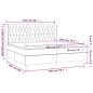 Preview: Boxspringbett mit Matratze Hellgrau 200x200 cm Samt