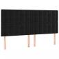 Preview: Boxspringbett mit Matratze Schwarz 200x200 cm Samt