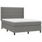 Preview: Boxspringbett mit Matratze Dunkelgrau 140x200 cm Stoff