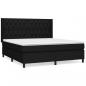 Preview: Boxspringbett mit Matratze Schwarz 160x200 cm Stoff