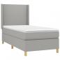 Preview: Boxspringbett mit Matratze Hellgrau 80x200 cm Stoff