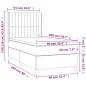 Preview: Boxspringbett mit Matratze Creme 90x200 cm Stoff