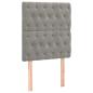 Preview: Boxspringbett mit Matratze Hellgrau 80x200 cm Samt