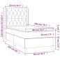 Preview: Boxspringbett mit Matratze Hellgrau 80x200 cm Samt