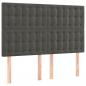 Preview: Boxspringbett mit Matratze Dunkelgrau 140x190 cm Samt