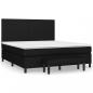 Preview: Boxspringbett mit Matratze Schwarz 160x200 cm Stoff