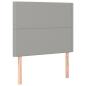Preview: Boxspringbett mit Matratze Hellgrau 120x200 cm Stoff