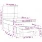 Preview: Boxspringbett mit Matratze Dunkelgrau 100x200 cm Stoff