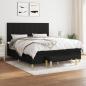 Preview: ARDEBO.de - Boxspringbett mit Matratze Schwarz 160x200 cm Stoff