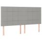 Preview: Boxspringbett mit Matratze Hellgrau 180x200 cm Stoff
