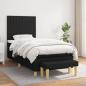 Preview: ARDEBO.de - Boxspringbett mit Matratze Schwarz 90x190 cm Stoff