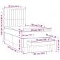 Preview: Boxspringbett mit Matratze Schwarz 90x190 cm Stoff