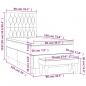 Preview: Boxspringbett mit Matratze Hellgrau 90x190 cm Stoff