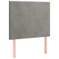 Preview: Boxspringbett mit Matratze Hellgrau 80x200 cm Samt