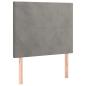 Preview: Boxspringbett mit Matratze Hellgrau 100x200 cm Samt