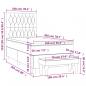 Preview: Boxspringbett mit Matratze Hellgrau 100x200 cm Samt