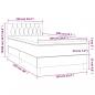 Preview: Boxspringbett mit Matratze Dunkelgrau 100x200 cm Stoff