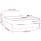 Preview: Boxspringbett mit Matratze Taupe 120x200 cm Stoff