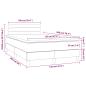 Preview: Boxspringbett mit Matratze Schwarz 120x200 cm Stoff