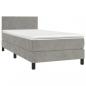 Preview: Boxspringbett mit Matratze Hellgrau 90x200 cm Samt