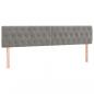 Preview: Boxspringbett mit Matratze Hellgrau 180x200 cm Samt