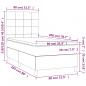 Preview: Boxspringbett mit Matratze Dunkelgrau 80x200 cm Stoff