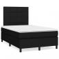 Preview: Boxspringbett mit Matratze Schwarz 120x200 cm Stoff