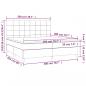Preview: Boxspringbett mit Matratze Schwarz 200x200 cm Stoff