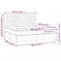 Preview: Boxspringbett mit Matratze Dunkelgrau 200x200 cm Stoff
