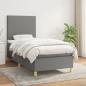 Preview: ARDEBO.de - Boxspringbett mit Matratze Dunkelgrau 90x200 cm Stoff