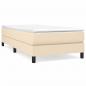 Preview: Boxspringbett mit Matratze Creme 90x200 cm Stoff
