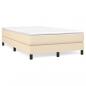 Preview: Boxspringbett mit Matratze Creme 120x200 cm Stoff