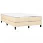 Preview: Boxspringbett mit Matratze Creme 120x200 cm Stoff