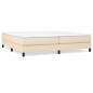 Preview: Boxspringbett mit Matratze Creme 200x200 cm Stoff