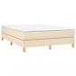 Preview: Boxspringbett mit Matratze Creme 140x190 cm Stoff