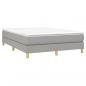 Preview: Boxspringbett mit Matratze Hellgrau 140x200 cm Stoff