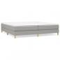 Preview: Boxspringbett mit Matratze Hellgrau 200x200 cm Stoff