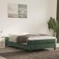 Preview: ARDEBO.de - Boxspringbett mit Matratze Dunkelgrün 120x200 cm Samt