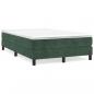 Preview: Boxspringbett mit Matratze Dunkelgrün 120x200 cm Samt