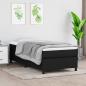 Preview: ARDEBO.de - Boxspringbett mit Matratze Schwarz 80x200 cm Stoff