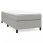 Preview: Boxspringbett mit Matratze Hellgrau 100x200 cm Stoff