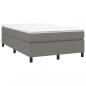 Preview: Boxspringbett mit Matratze Dunkelgrau 120x200 cm Stoff