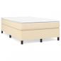 Preview: Boxspringbett mit Matratze Creme 120x200 cm Stoff