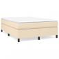 Preview: Boxspringbett mit Matratze Creme 140x200 cm Stoff