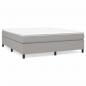 Preview: Boxspringbett mit Matratze Hellgrau 160x200 cm Stoff