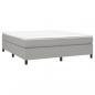 Preview: Boxspringbett mit Matratze Hellgrau 160x200 cm Stoff
