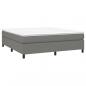Preview: Boxspringbett mit Matratze Dunkelgrau 180x200 cm Stoff