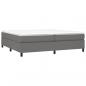 Preview: Boxspringbett mit Matratze Dunkelgrau 200x200 cm Stoff
