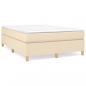 Preview: Boxspringbett mit Matratze Creme 140x190 cm Stoff