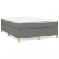 Preview: Boxspringbett mit Matratze Dunkelgrau 140x200 cm Stoff